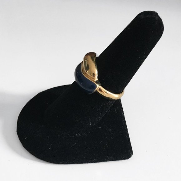 Blue & Gold Fashion Statement Ring - Picture 3 of 4